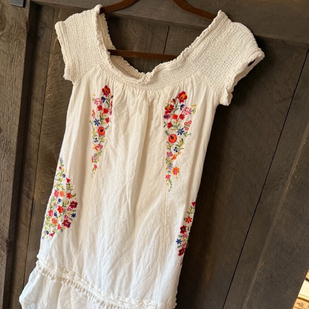 Moulinette Soeurs Embroidered Mini Dress
